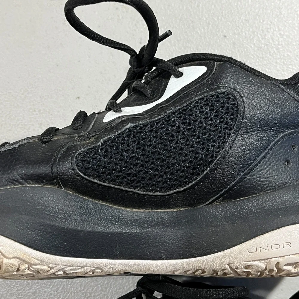 Under Armour Lockdown 6 GS Basketball Shoes Youth 7Y Black Gold‎ 3025617-003